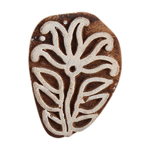 Wholesale Handmade Wooden Printing Block Set of 1 Piece Floral <b>Pattern</b> Wooden Printing Block Vintage Craft Stamp Textile Fabric - Product Image 1