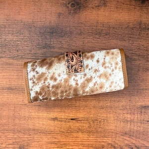 Estuche enrollable portátil para joyas de cuero de vaca, organizador de joyas de viaje plegable de estilo Vintage de alta calidad para damas - Product Image 4