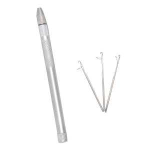 Hair Extension Installation Hook Tool with Durable Metal Handle and Replaceable Loop <b>Needles</b> for Micro <b>Bead</b> Hair Extensions Tool - Product Image 2