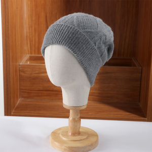 Gorro Unisex de Acrílico, Color Sólido, Patrón Argyle, Invierno, Casual, Talla Adulto 56-58CM, Tejido por Computadora - Product Image 2