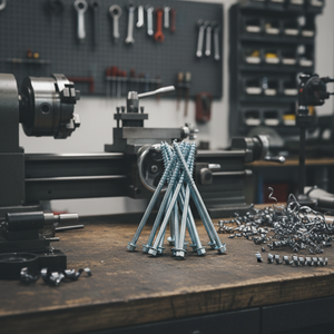 สกรูเกลียวบางส่วนหัวหกเหลี่ยมเหล็กกล้าคาร์บอนชุบสังกะสี คลาส 4.8 และ 6.8 ขนาด M6-M12 เมตริก/นิ้ว PDC - Product Image 1