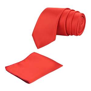 Corbata roja sólida - Product Image 3