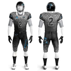 Conjunto de Jersey de Fútbol Americano FURAT LEATHERS, Negro, Cuello en V, Manga Corta, Sublimado, Poliéster que Absorbe la Humedad, Unisex para Adultos, Diseño Pantera - Product Image 3