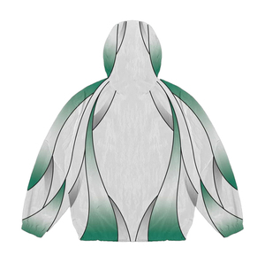 Ensemble coupe-vent léger unisexe personnalisé à blocs de couleur, sublimé, à capuche, avec fermeture éclair, manches longues, coupe ample, style sportif, pour le printemps - Product Image 3
