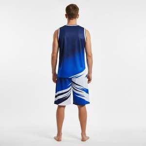 Ensemble short et maillot de basket confortable, dernier design stylé, tailles plus, impression par transfert thermique personnalisée, uniforme de basket pour équipes. - Product Image 2