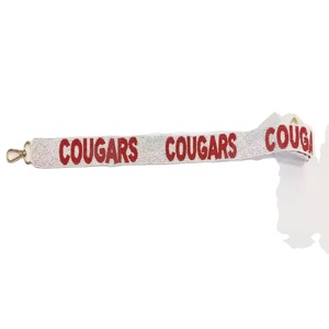 Cougars personnalisé or blanc perle de rocaille sac sangles 'crochet Em cornes 'accessoire à la mode perlé sac à main sangle - Product Image 1