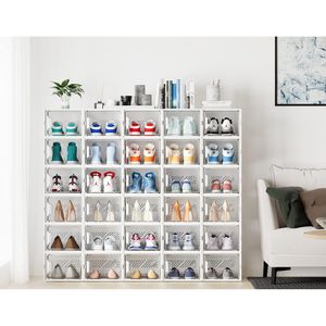 Confezione da 12 Scatole Impilabili in Plastica Trasparente Extra Large per Scarpe, Adatte per Taglia 13 - Product Image 2