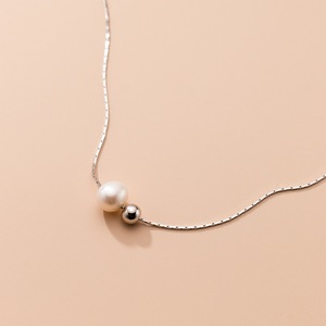 Collar de Plata 925 con Perlas y Diseño de Espina de Serpiente, Estilo Minimalista Francés Retro, Moderno y Elegante para Clavícula, Popular en Internet - Product Image 4