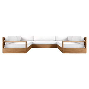 Luxury The Langham Teak <b>Outdoor</b> Daybed <b>Sofa</b> Modern Resort Villa Patio Lounge Hospitality Furniture - Product Image 1