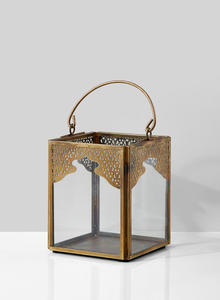Support à bougie en métal doré avec insert en verre pour la décoration de la maison ou Pâques - Product Image 4