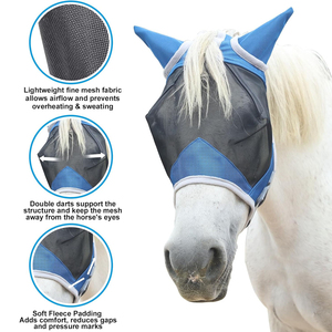 Customization Pattern Horse Mesh Fly <b>Mask</b> Ear <b>Eye</b> Face Cover Comfortable High Quality Durable Resistant Wear for Face Protection - Product Image 6