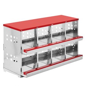 Nido per Galline a 8 Scomparti Estraibile con Cesto e Cassetta Porta Uova - Novità - Product Image 2
