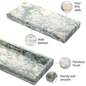 Premium Handmade Marble Bathroom Display Tray for Soap, Candles, Towels and Hotel Style <b>Vanity</b> Decor By AALIYAN IMPEX - Product Image 5