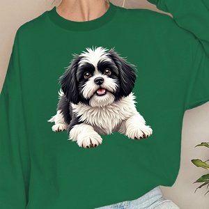 เสื้อสเวตเชิ้ตผู้หญิงลายสุนัขชิสุ - Product Image 3