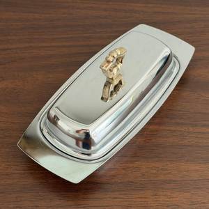 Mantequillera de Estilo Vintage con Tapa y Bandeja para una Presentación Elegante de la Mesa y Uso Diario en la Cocina, para el Hogar y Hostelería - Product Image 4