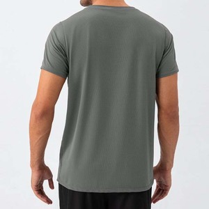 T-shirts blancs vintage à col rond personnalisés avec bande réfléchissante, vente en gros, 100% coton, t-shirt pour homme - Product Image 4