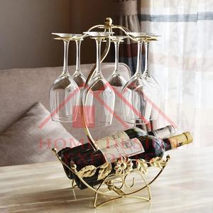 2025 Soporte decorativo dorado para botella de vino Metal Best Seller - Product Image 3