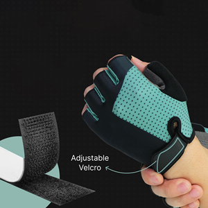 Soft Breathable Cycling Gloves For Men Women <b>Half</b> Finger Anti <b>Slip</b> Silicone Palm For Outdoor Bike Riding Mountain And Road - Product Image 3