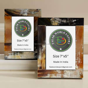 กรอบรูปควายฮอร์นวัวธรรมชาติทำด้วยมือคุณภาพระดับพรีเมียมกรอบรูปแขวนผนังที่ดีที่สุดของตกแต่งบ้านจาก Falak World Photo Display - Product Image 3