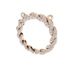Pendentif Aarinya de luxe moderne en or plaqué 9 carats, serti de diamants de laboratoire certifiés IGI, taille brillant, avec ruban torsadé - Product Image 6
