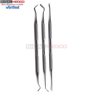 <b>3</b> Pcs Dental Woodson #1, 2, <b>3</b> Plugger Set Double Ended Plastic Composite Filling Medic Instruments Professional Dental Use - Product Image 4