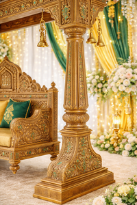 Decoración de escenario para Noche de Mehndi pakistaní, Columpio Maharaja, Columpio de escenario para Noche de Mehndi árabe, Hermoso columpio para ceremonia de brazaletes, Jhula USA - Product Image 4
