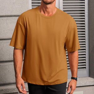 T-shirt d'été de haute qualité, coupe ample, logo et design personnalisés, streetwear, hauts amples et légers pour hommes - Product Image 3