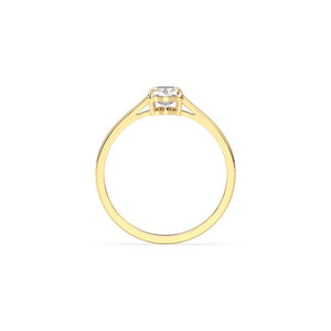 REYES New Arrival 14K Solid Gold HPHT CVD Lab Grown Diamond Wedding Promise Ring For Women Fine Jewelry Engagement Rings - Product Image 5