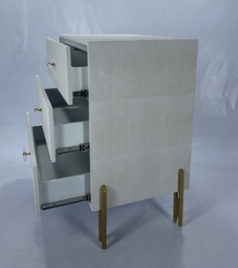 Table de chevet moderne en bois DAPHOCO de haute qualité avec 3 tiroirs de rangement pour chambre et cuisine - Product Image 4