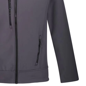 Premium Quality Sporty Breathable Waterproof Quick Dry Hooded Front Logo <b>Canvas</b> Softshell <b>Jacket</b> <b>Men</b> Outdoor - Product Image 2