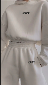 เสื้อฮู้ดแขนยาวของผู้ชายเสื้อครอปสเวตเชิ้ตลำลองสวมใส่สบายสำหรับฤดูหนาวออกแบบได้ตามต้องการ - Product Image 4