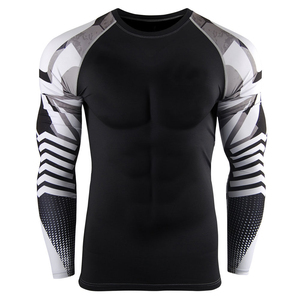 Chemise de compression de haute qualité fabriquée professionnellement, respirante, athlétique, t-shirt ajusté, logo personnalisé, chemises de compression pour hommes - Product Image 1