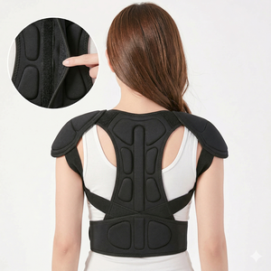 Corrector de Postura Ajustable para Espalda y Hombros, Cómodo Soporte Postural, 100% Poliéster, Profesional - Product Image 1