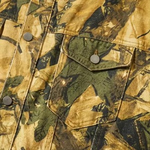 Men's Denim Windbreaker Safari <b>Jacket</b> Belt Closure Tree <b>Camo</b> Pattern Custom Printing <b>Waterproof</b> Breathable Outdoor Hunting - Product Image 4