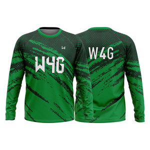 Haut de yoga pour homme sans coutures, à manches longues, extensible, léger, à séchage rapide, haute élasticité, compression, jersey de sport personnalisé - Product Image 1