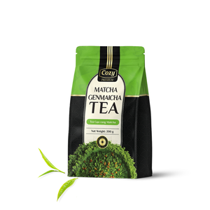 Té Matcha Genmaicha Premium Cozy, 200g, Té Verde Matcha en Polvo, Arroz Tostado, Bolsita de Té Saludable - Product Image 1