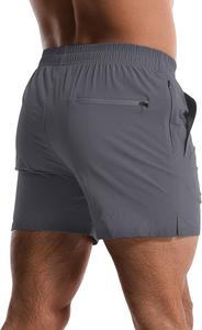 Pantalones cortos de moda para hombre, lisos, modernos, de corte relajado, para la playa, vacaciones y actividades al aire libre. - Product Image 3