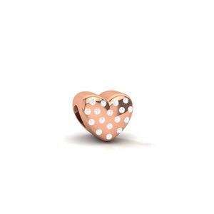 Charme en argent 925 en forme de cœur avec pavé de cristaux ronds, pendentif mignon pour un usage quotidien, bijou unisexe fabriqué à partir d'argent recyclé - Product Image 4