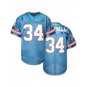 High Quality Sublimation Custom Logo Printed American Football Jersey Polyester Heavy <b>Mesh</b> <b>Short</b> Sleeve Plus Size Unisex - Product Image 2