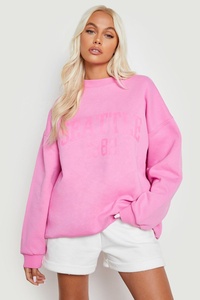 Pull à capuche en coton avec Logo 3D en relief pour femme - Product Image 6
