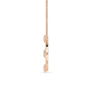 Pendentif en diamant cultivé en laboratoire, taille ronde, 0,59 CTW, or blanc 18 carats, bijoux fins pour femmes, cadeau de fiançailles - Product Image 6