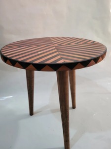Table de salle à manger/plateau de table basse moderne en bois d'acacia et résine, faite à la main, imperméable, personnalisable, pour salon, retraite, mariage, Diwali - Product Image 2