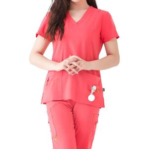 Fashionable Slim Fit Women's Medical Scrubs <b>Set</b> Stretch Soft Nursing Uniform V-Neck Hospital <b>Doctor</b> Dentist Scrub Suit Workwear - Product Image 5