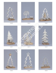 Porte-bougie chauffe-plat en forme d'arbre moderne, fait main, écologique, durable, décoration de table de Noël, centre de table - Product Image 3