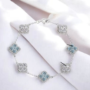 Elegant Lab Grown Diamond Style Tennis Bracelet Brilliant Cut Bezel <b>Set</b> Moissanite 925 Sterling Silver Unisex <b>Bangles</b> - Product Image 5