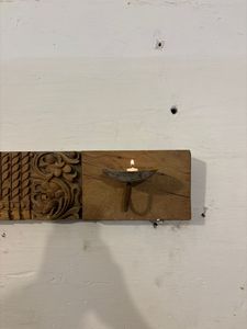 Panel de Madera de Teca Vintage con Grabado Fino, Estilo Moderno de Mediados de Siglo, Artesanía, Decoración de Pared para Hogar u Oficina, Muebles de Exterior - Product Image 5