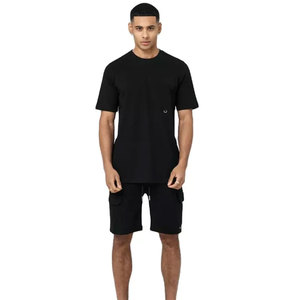 Ensemble t-shirt et short pour homme, coupe classique, manches courtes, coton léger, tissu doux, haute qualité, best-seller. - Product Image 1