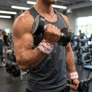 Bandes de poignet personnalisées de 16 pouces, rose et blanc, à motif damier, unisexes, pour la musculation, l'haltérophilie, l'entraînement en salle de sport, respirantes - Product Image 3