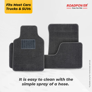ROADPOWER (RP-MAT-032) พรมปูพื้นรถยนต์ 3 ชิ้น คุณภาพพรีเมียม ทนทาน ออกแบบให้ติดตั้งง่าย ผลิตจากพรมคุณภาพพรีเมียม พร้อมแผ่นเสริมส้นเท้า - Product Image 3