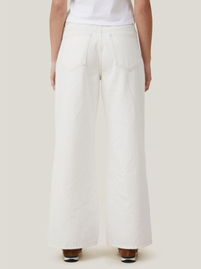Jeans Anchos de Algodón Blanco 2025 para Mujer, de la Mejor Calidad, Transpirables, con Diseño de Logotipo Personalizado, Servicio OEM - Product Image 2